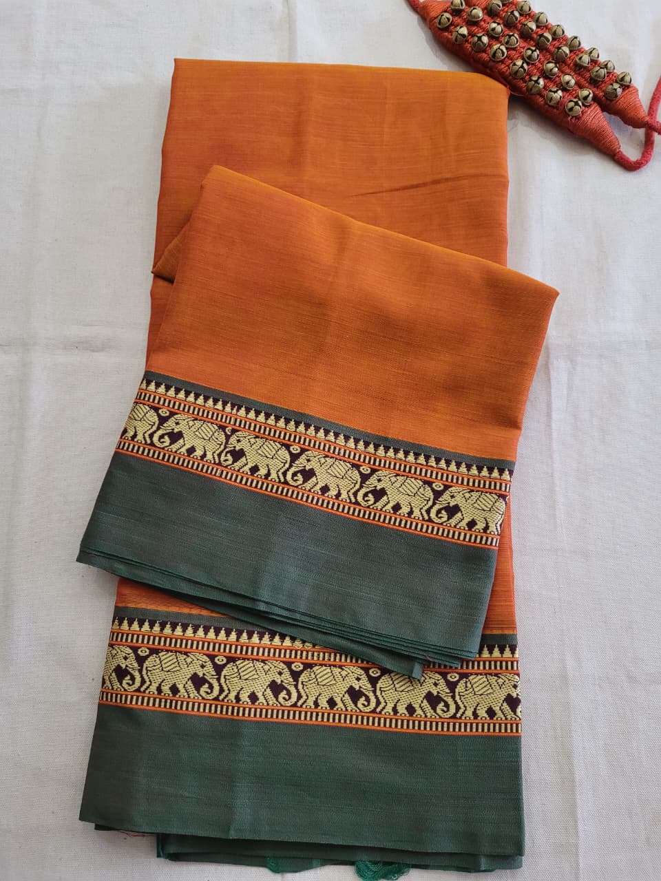 Saffron Narayanpet Cotton Saree