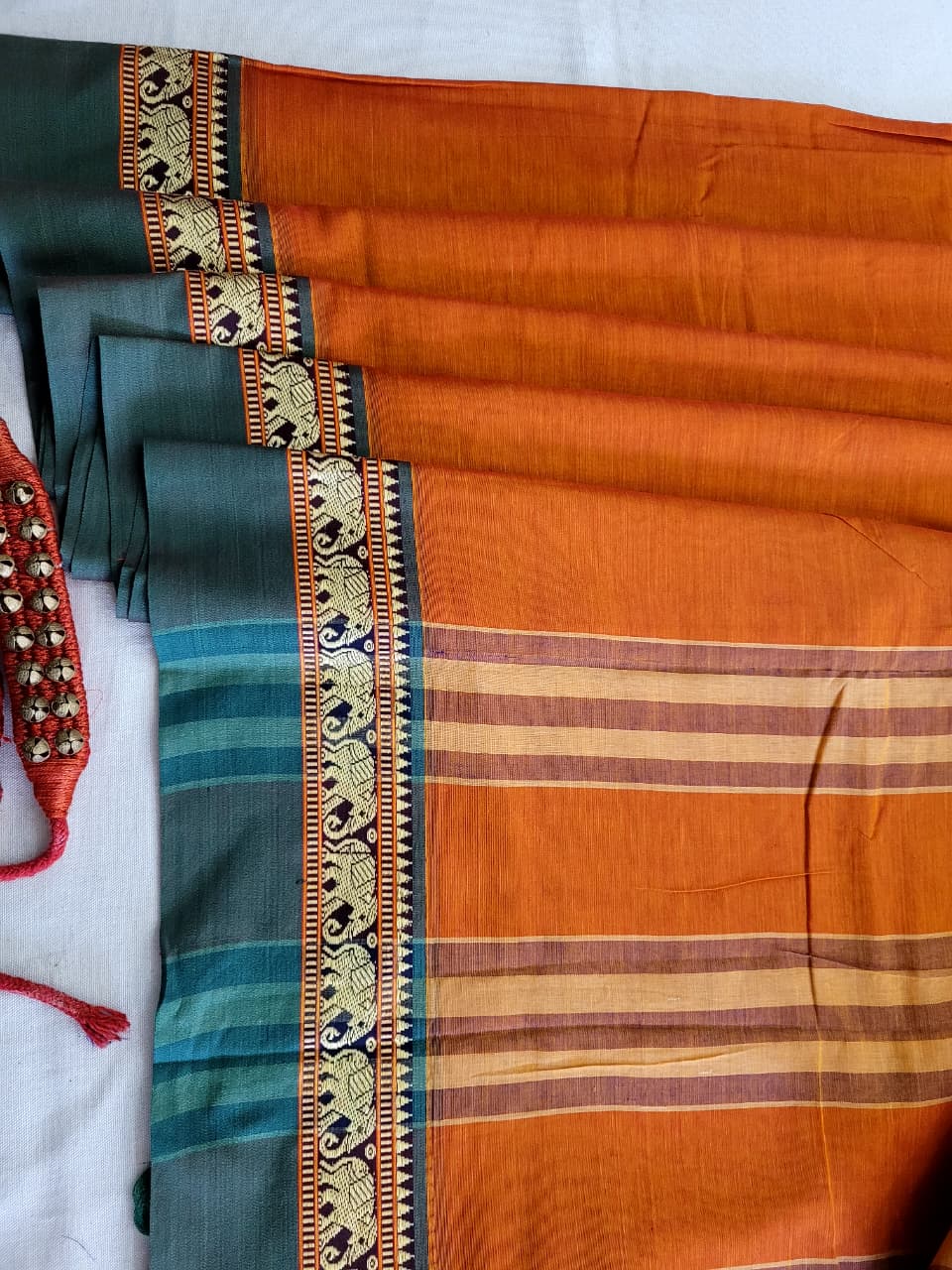 Saffron Narayanpet Cotton Saree