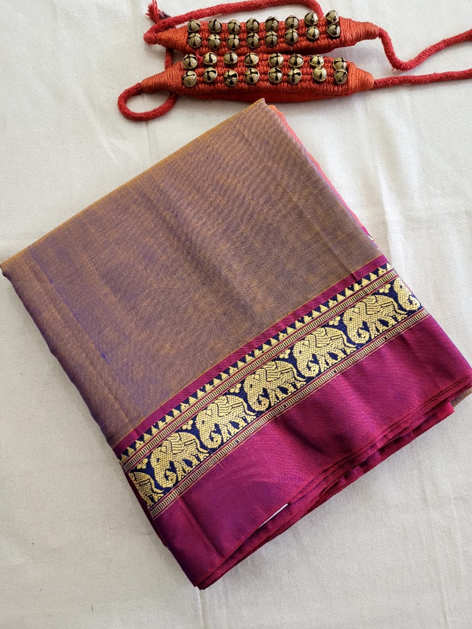Pink2 Narayanpet Cotton Saree