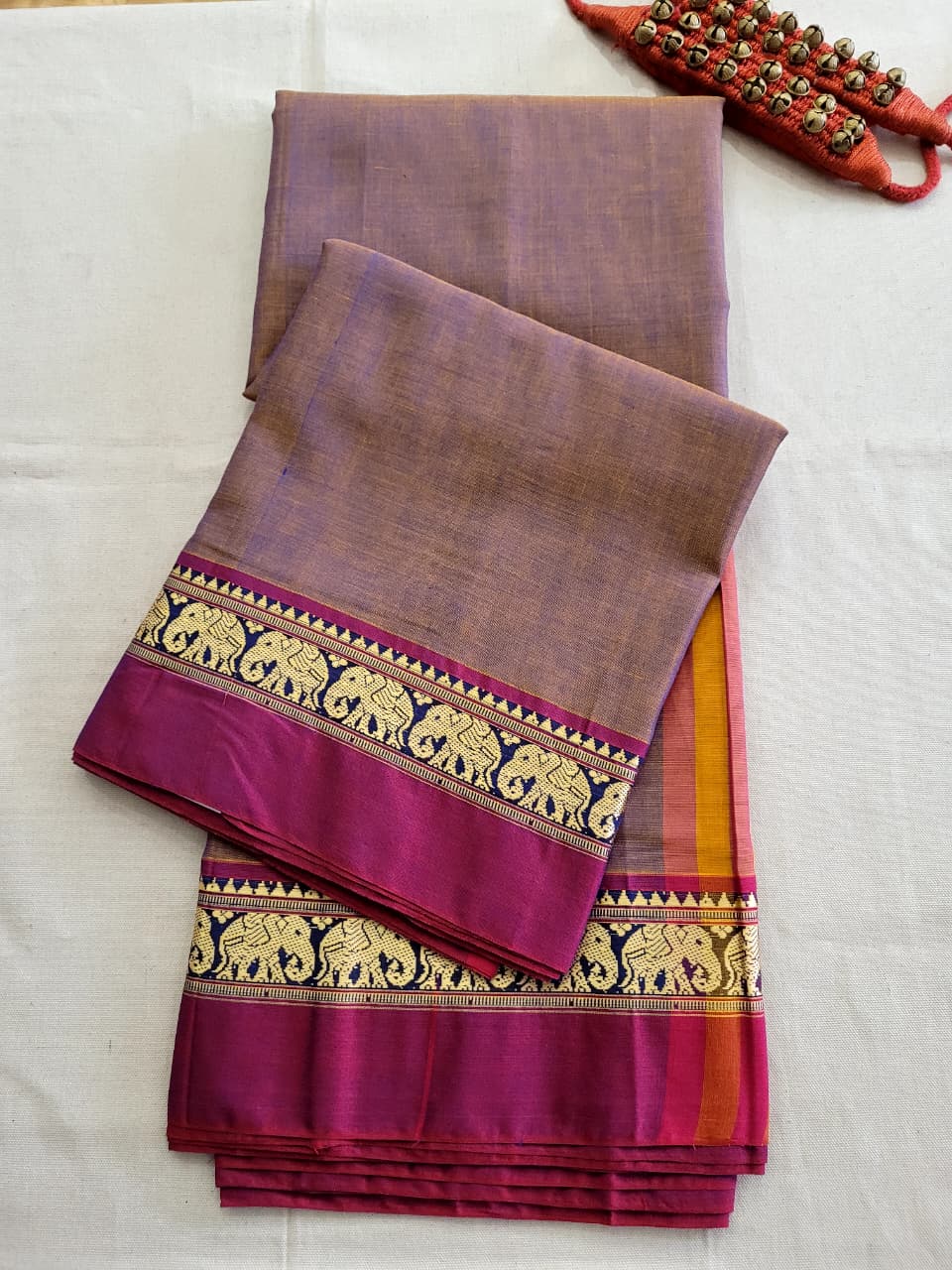 Pink2 Narayanpet Cotton Saree