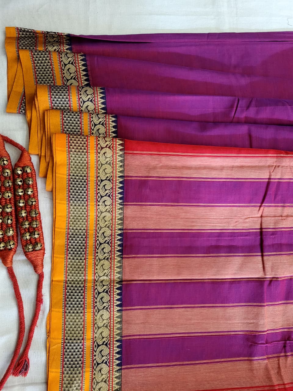 Pink Narayanpet Cotton Saree