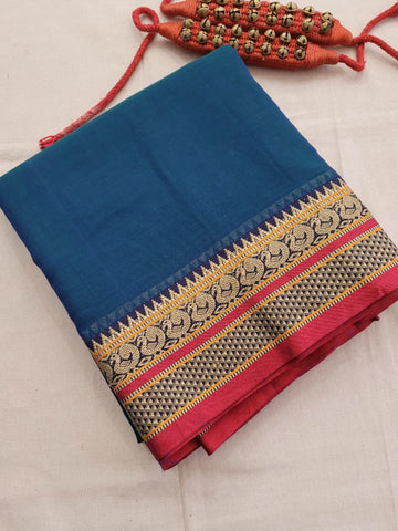 Blue Narayanpet Cotton Saree