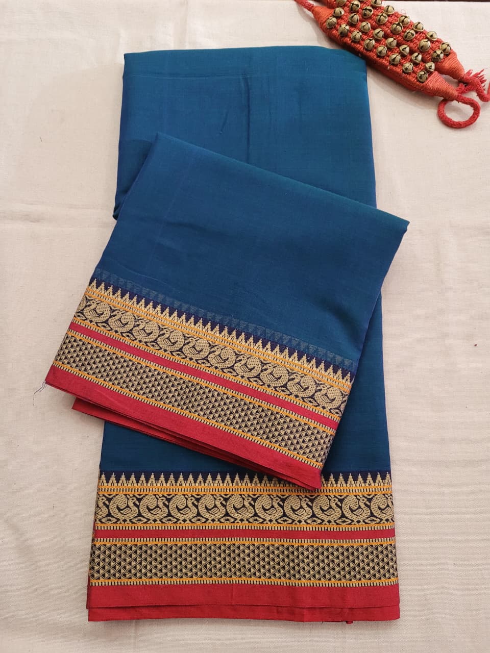 Blue Narayanpet Cotton Saree