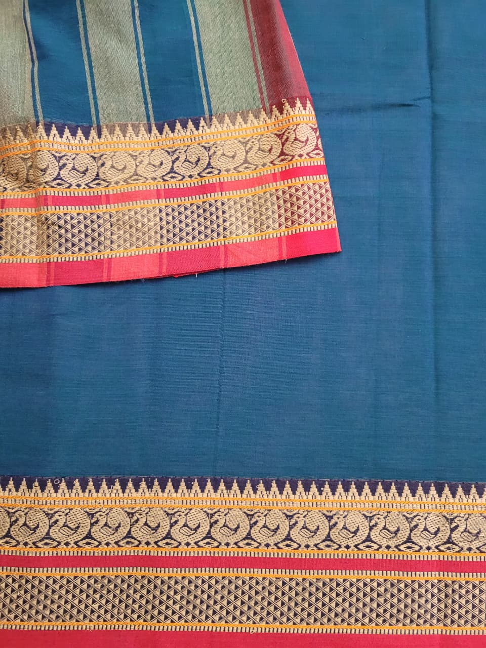 Blue Narayanpet Cotton Saree