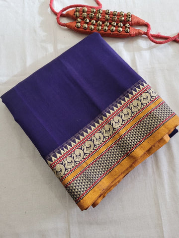 Navy2 Narayanpet Cotton Saree