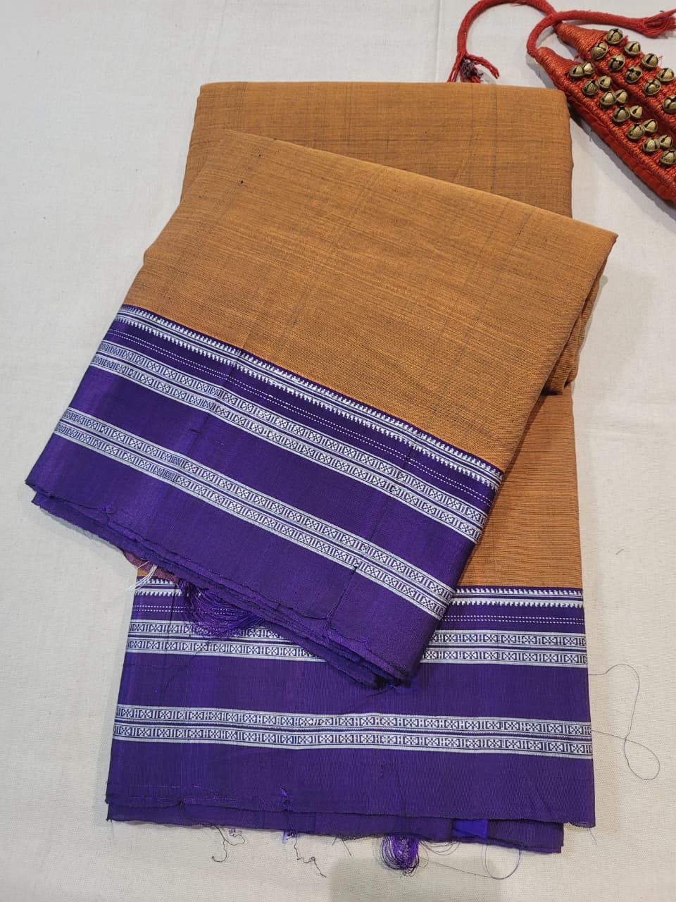 Mustard Ilkal Cotton Saree Silk Pallu