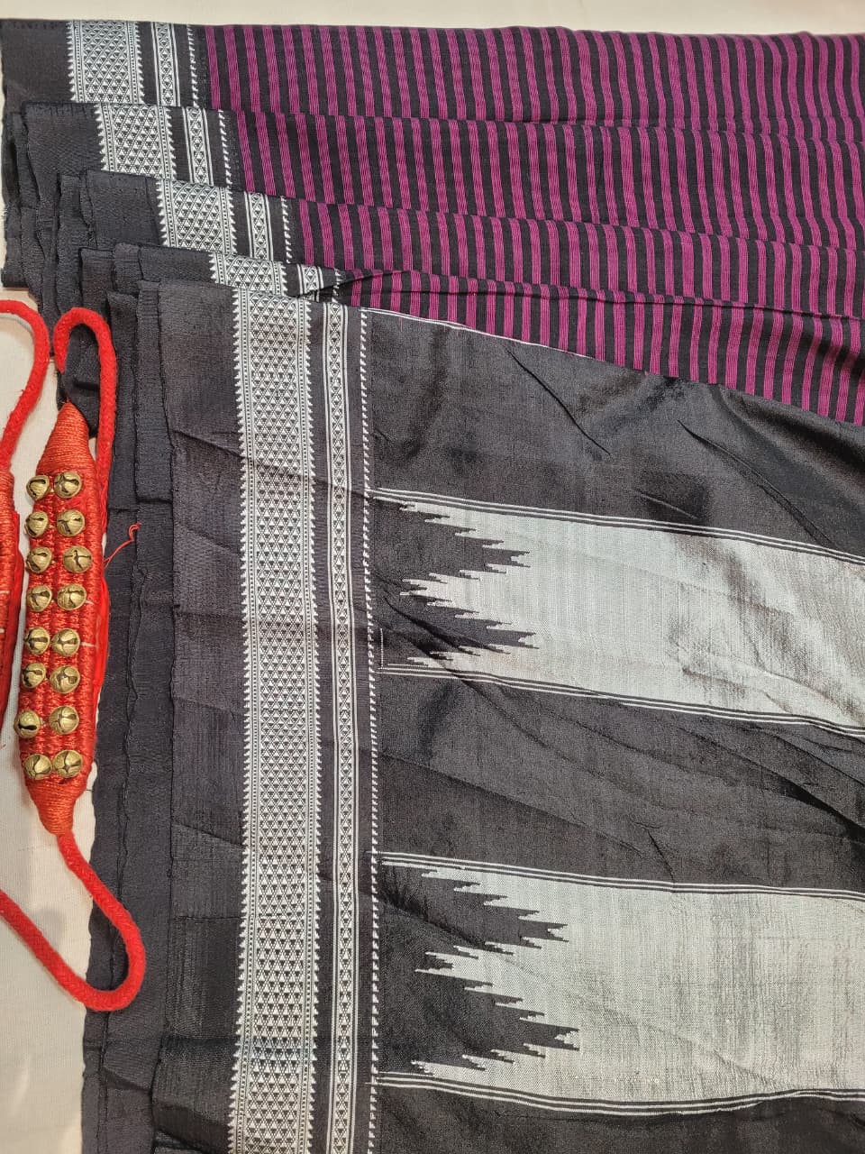 Purple Ilkal Cotton Saree Silk Pallu