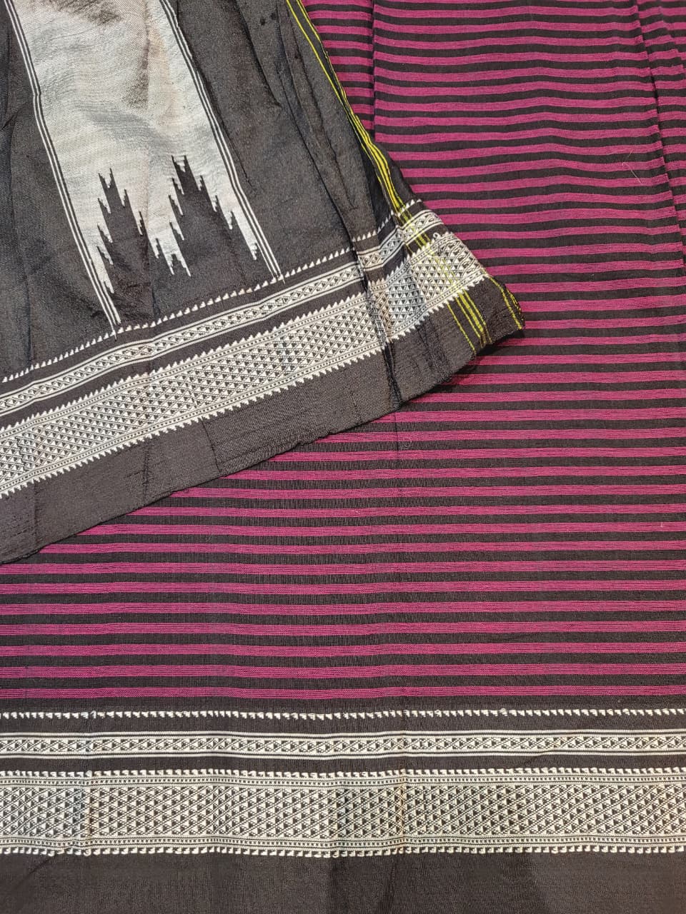 Purple Ilkal Cotton Saree Silk Pallu