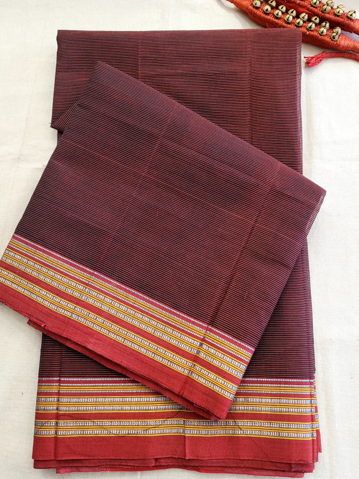 Maroon Ilkal Cotton Saree