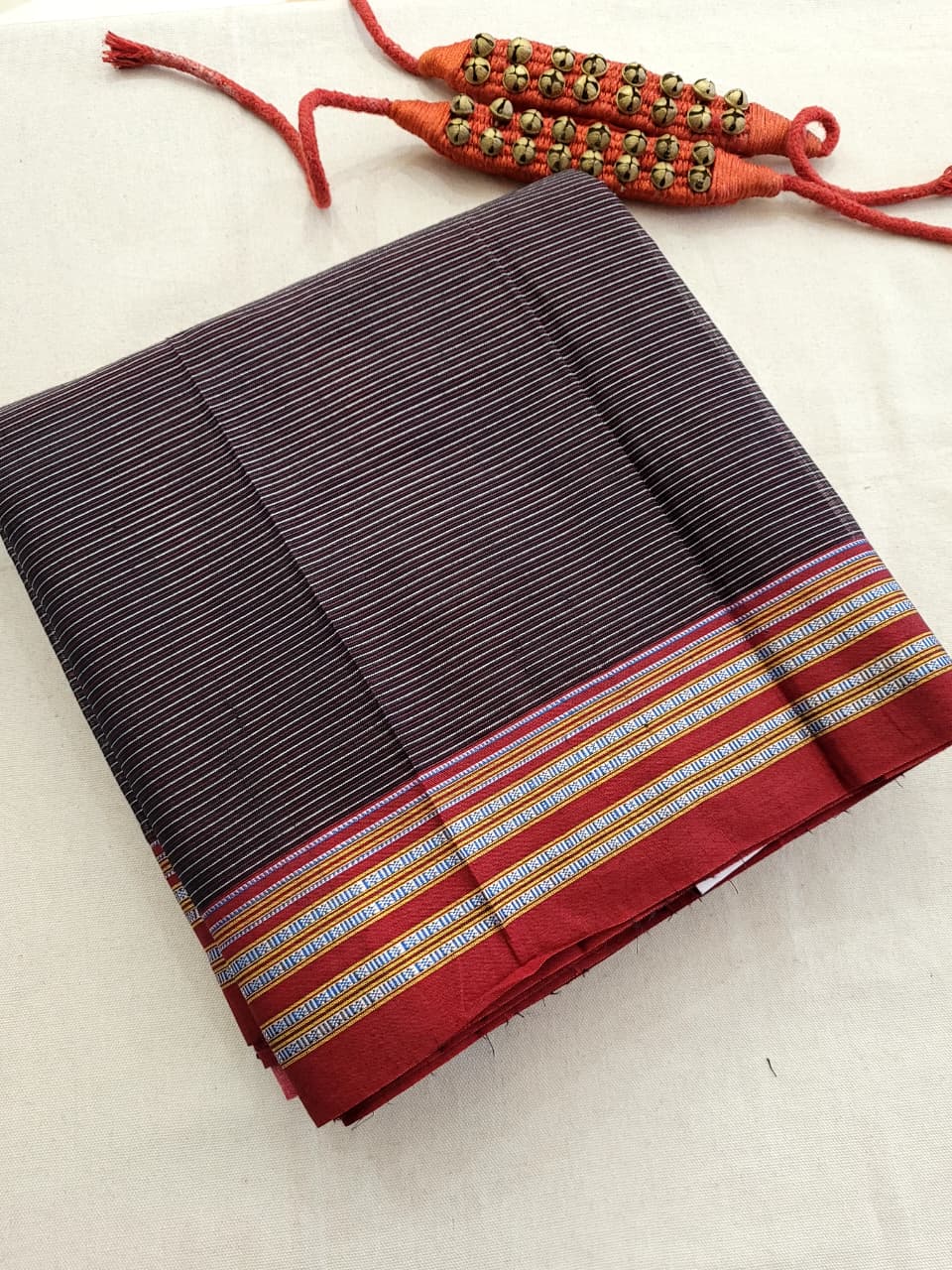 Wine Ilkal Cotton Saree