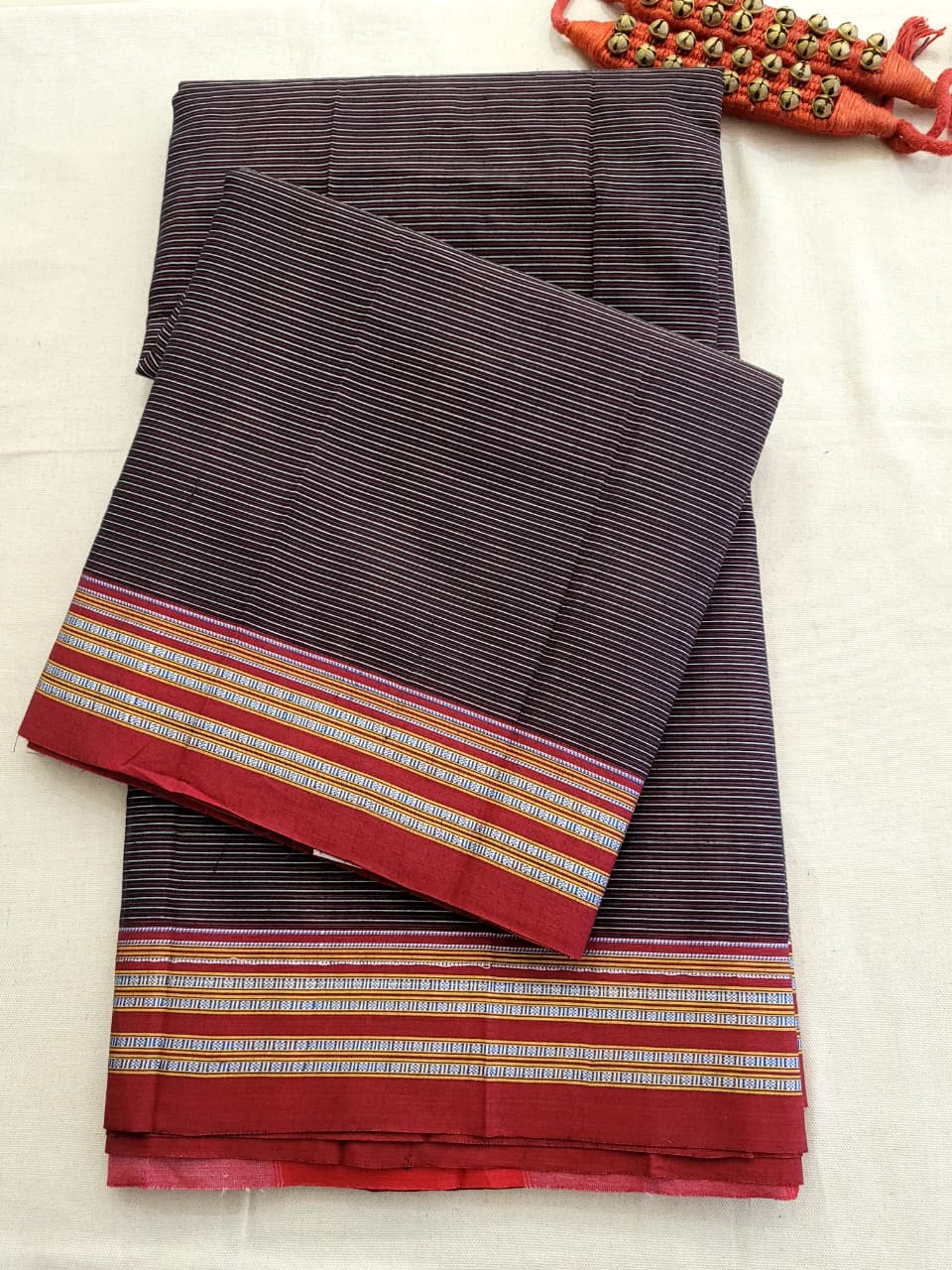Wine Ilkal Cotton Saree
