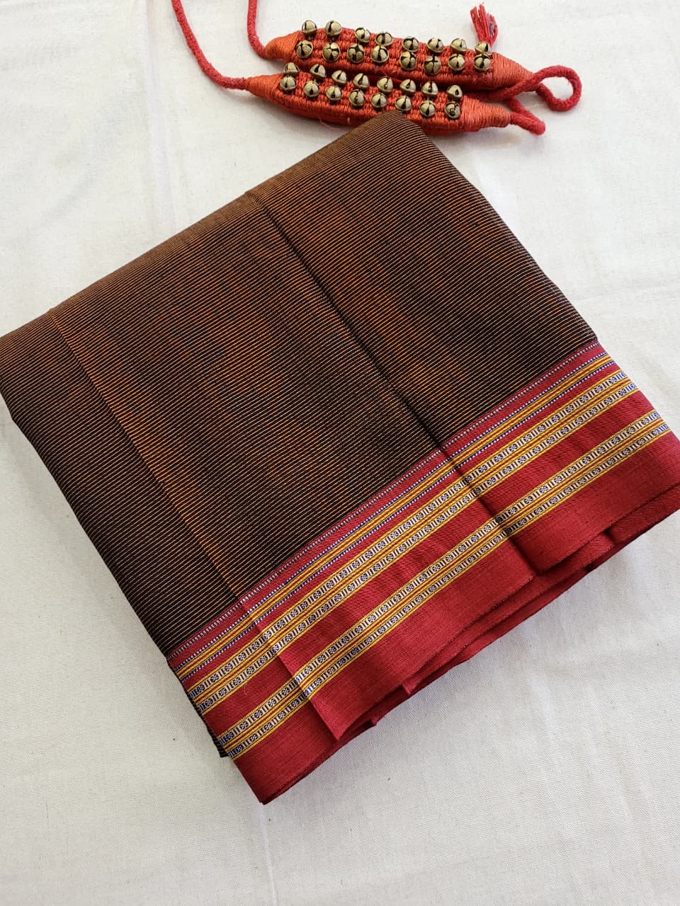 Brown Ilkal Cotton Saree