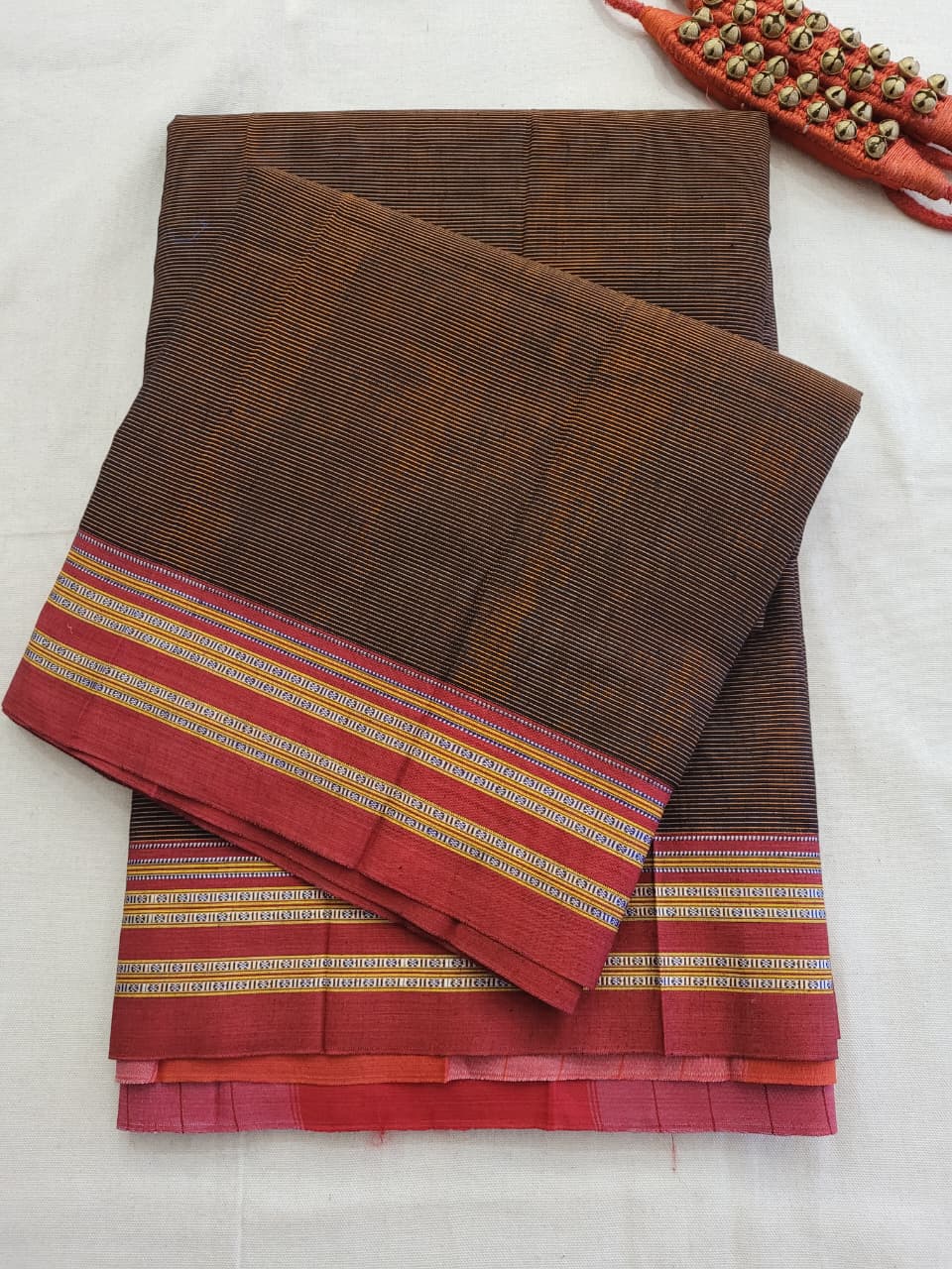 Brown Ilkal Cotton Saree