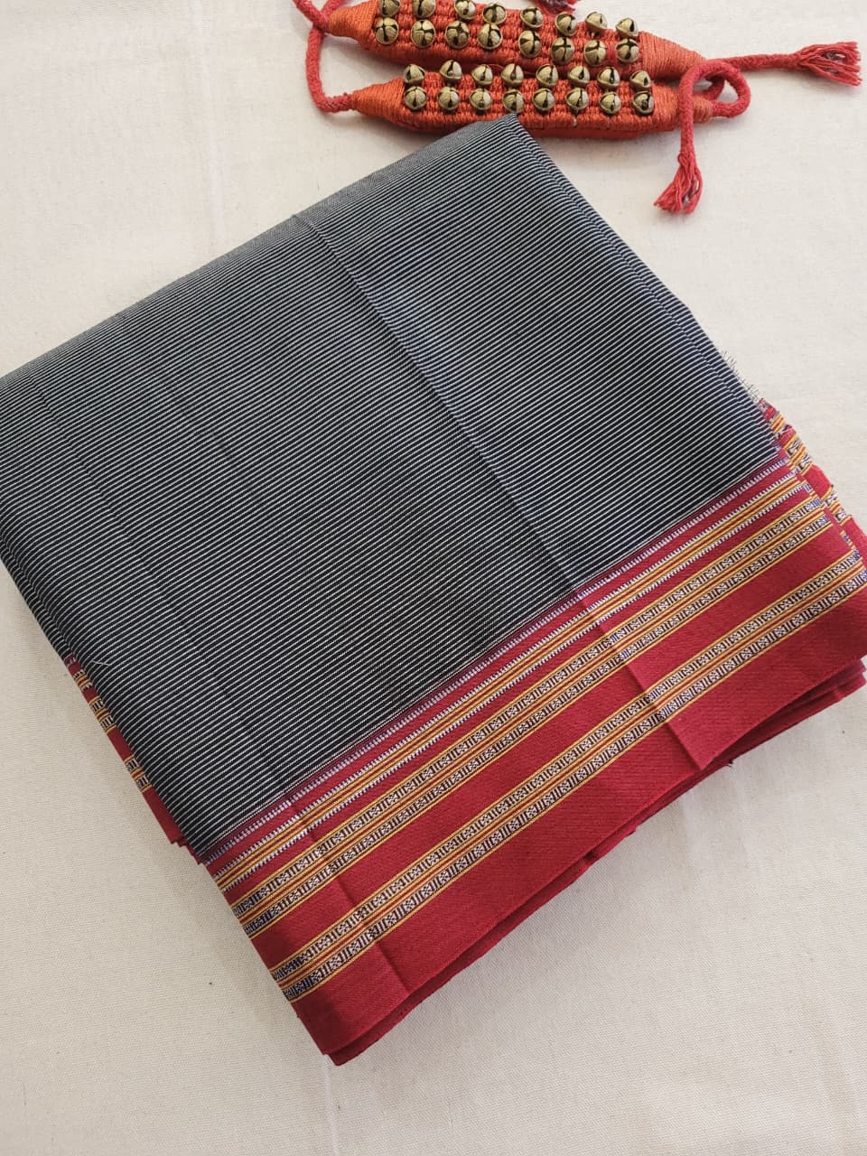 Gray Ilkal Cotton Saree