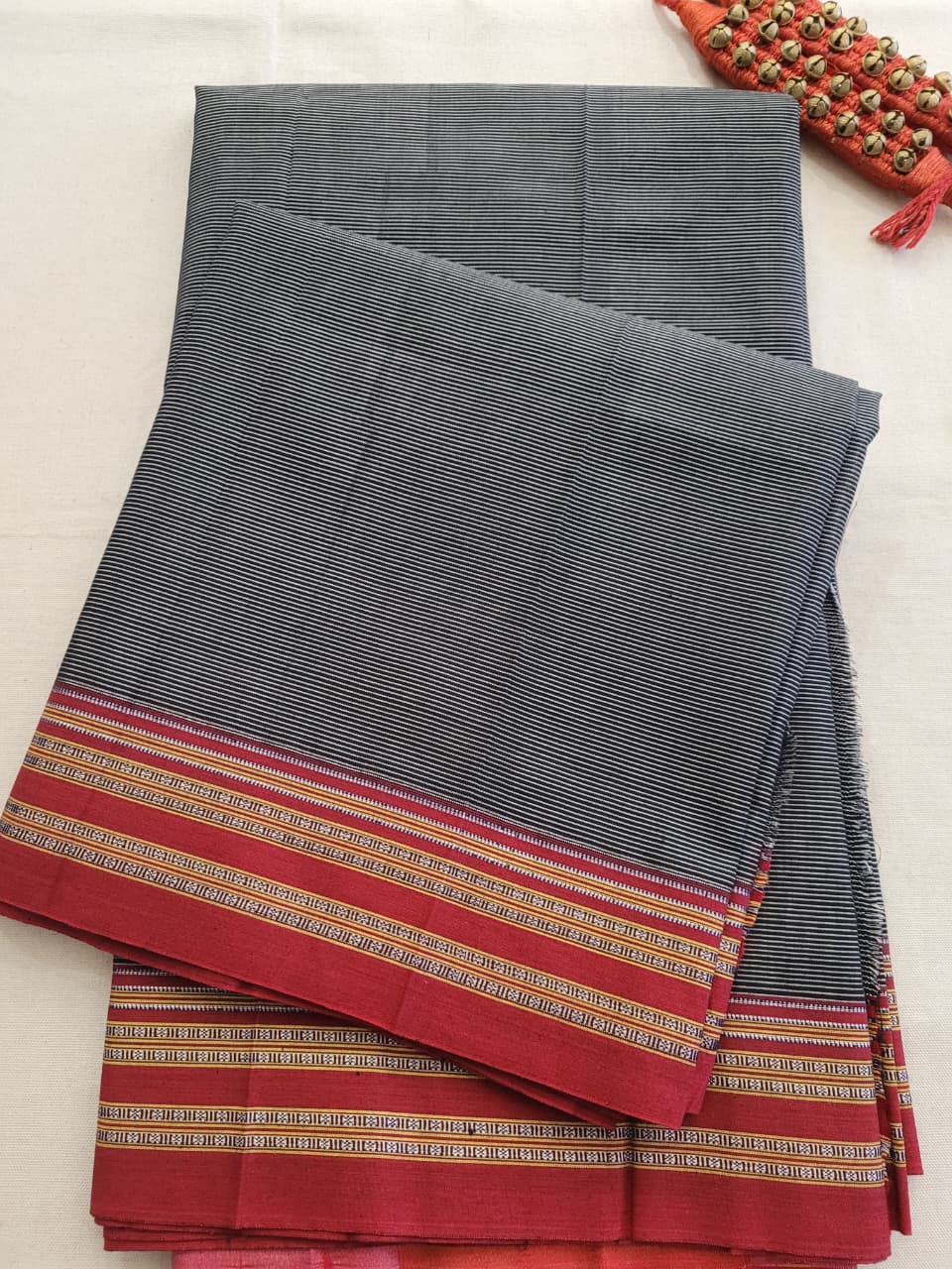 Gray Ilkal Cotton Saree