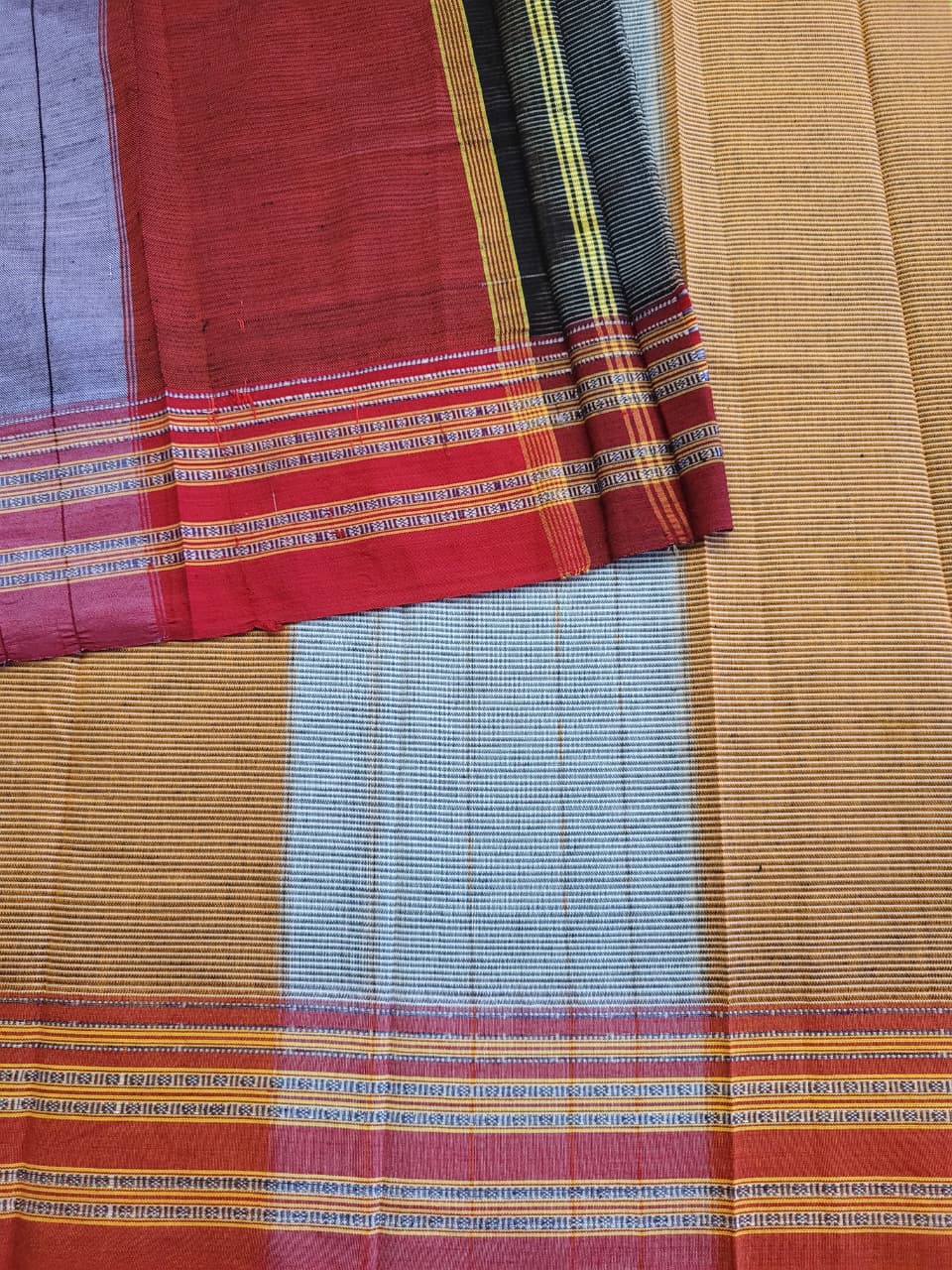 Gray Ilkal Cotton Saree