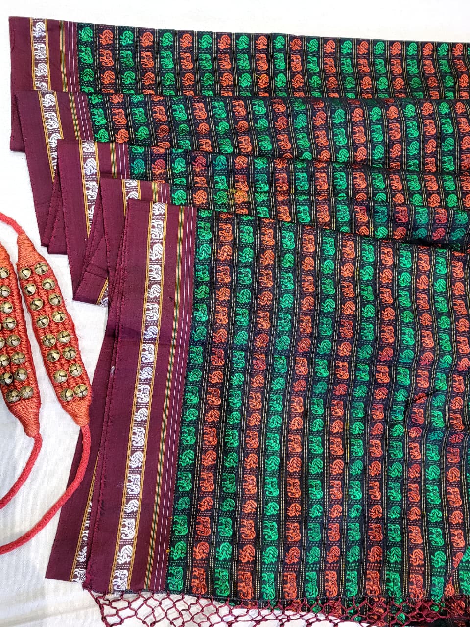 Multicolor HathiMor Khun Saree