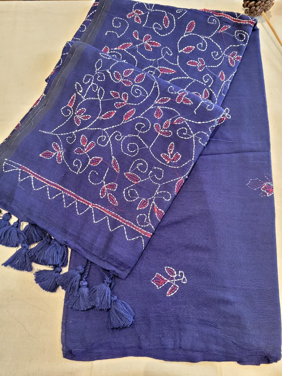 Navy Mul Kantha Saree
