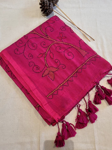Pink2 Mul Kantha Saree