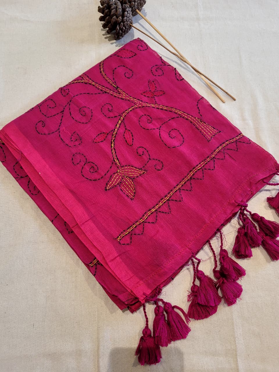 Pink2 Mul Kantha Saree