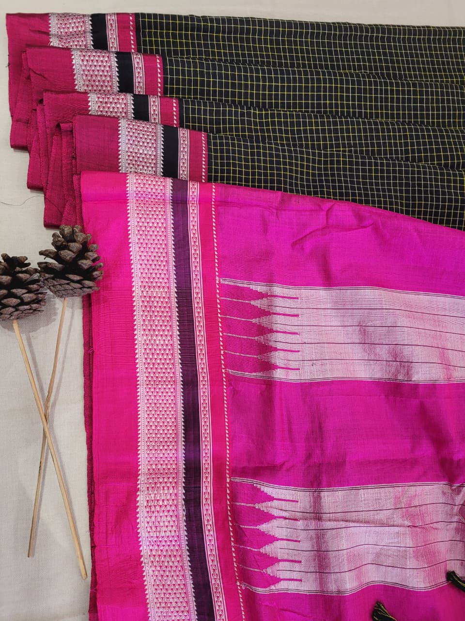Green4 Ilkal Cotton Saree Silk Pallu