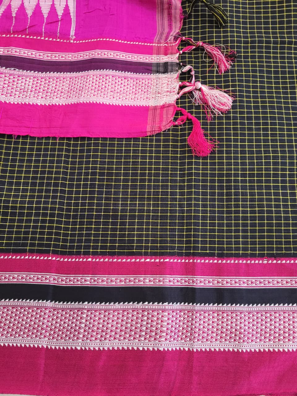 Green4 Ilkal Cotton Saree Silk Pallu