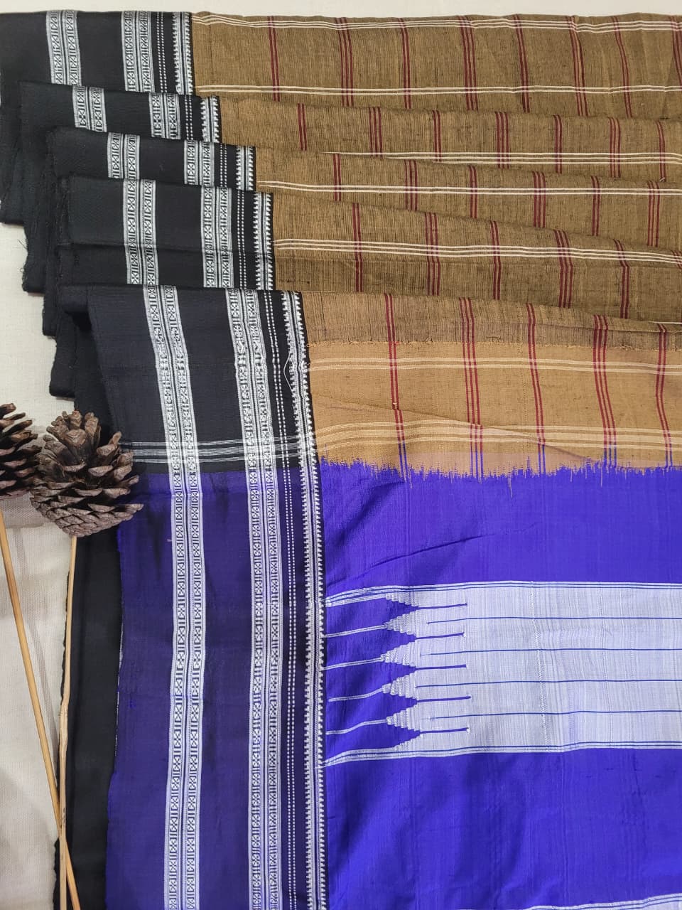 Brown2 Ilkal Cotton Saree Silk Pallu