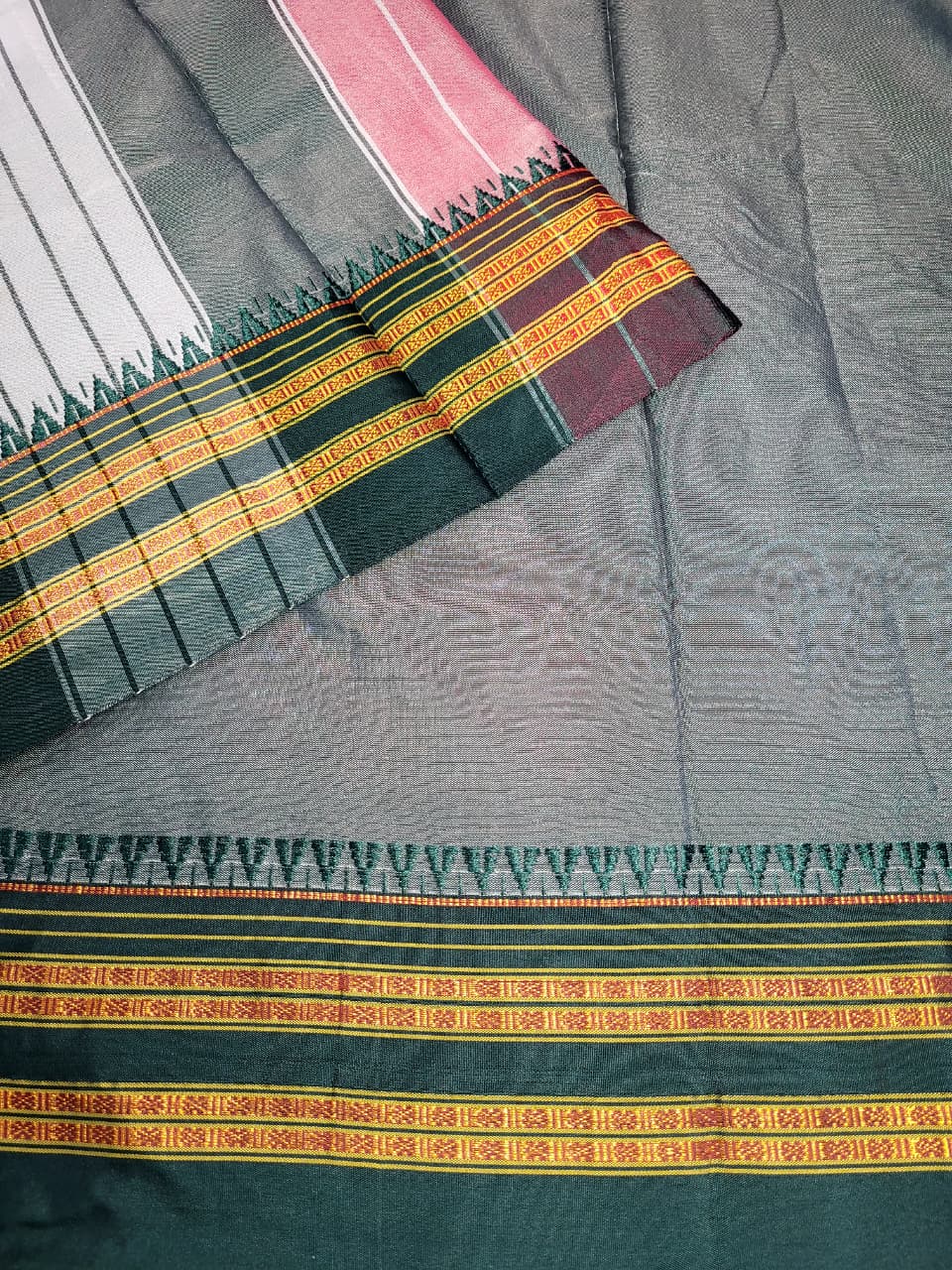 Pink Ilkal cotton  Saree