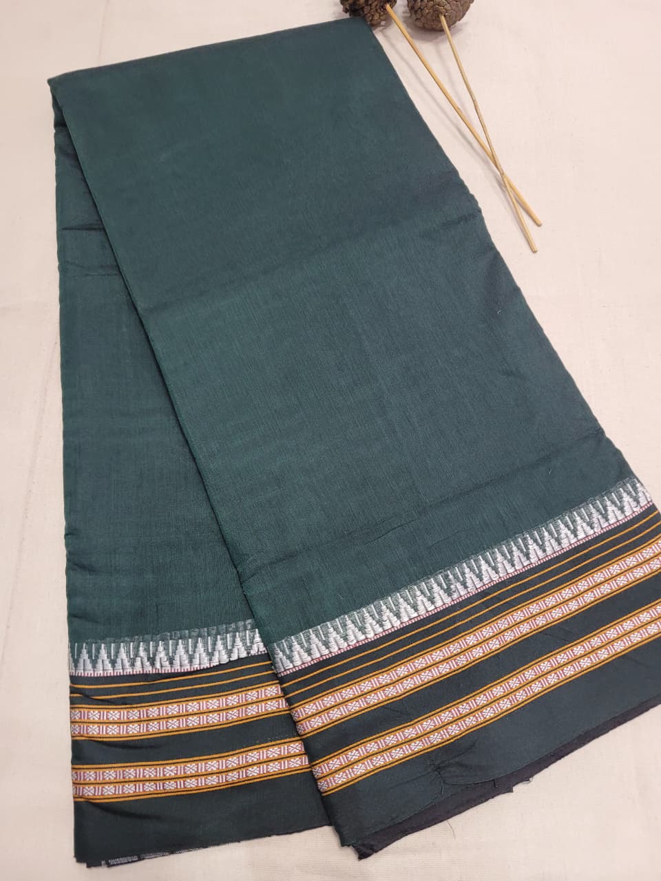 Green Ilkal cotton  Saree