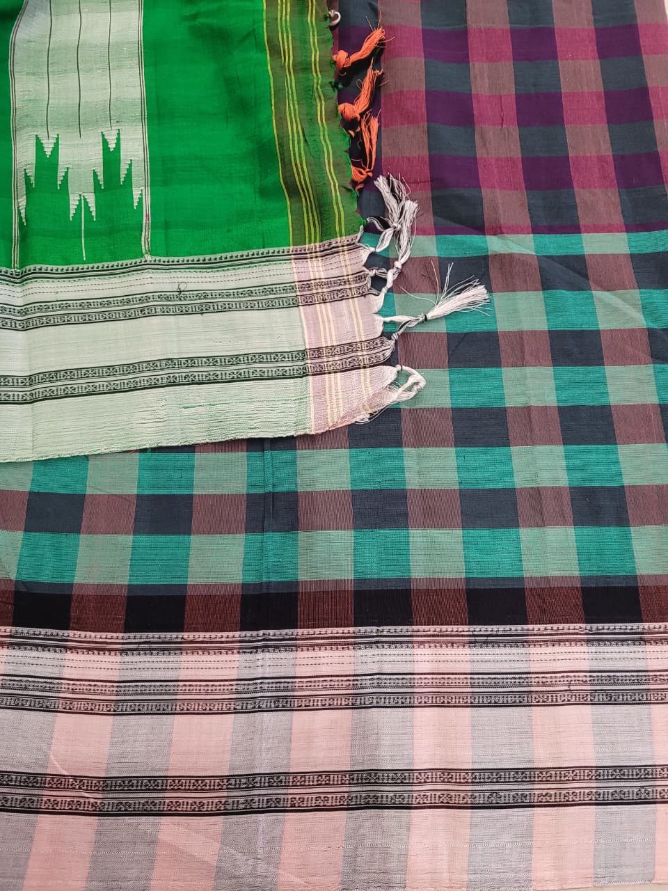 Green Ilkal cotton  Saree
