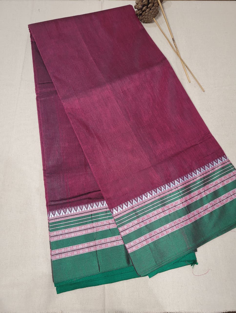 Purple Ilkal Cotton Saree