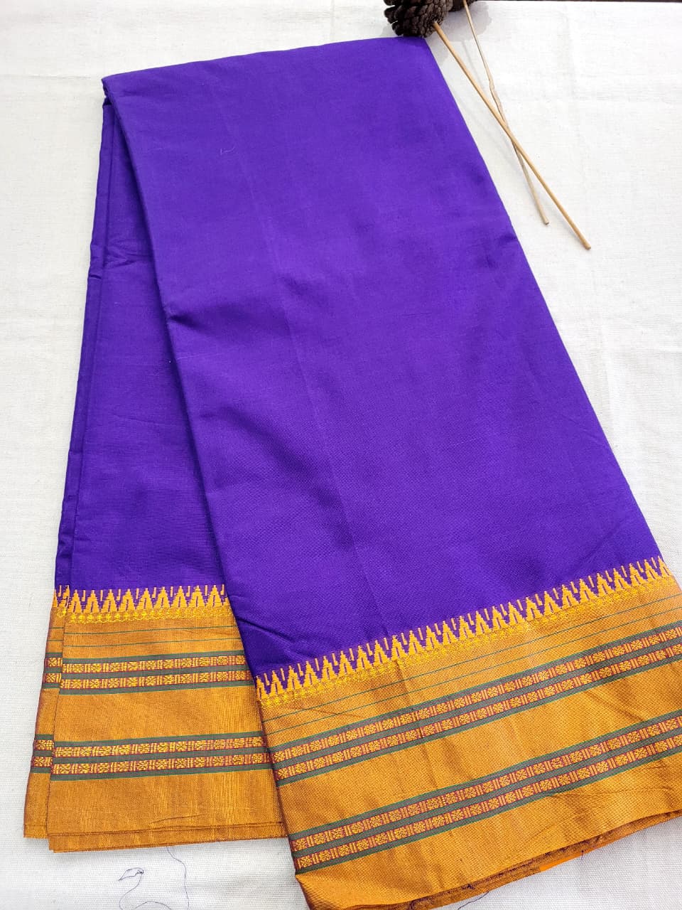 Purple Ilkal cotton  Saree