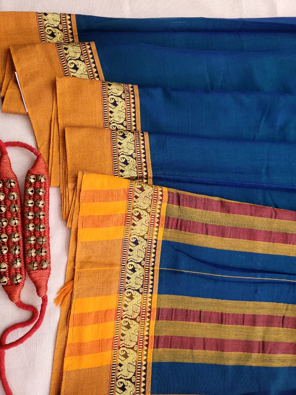 Blue Narayanpet cotton saree