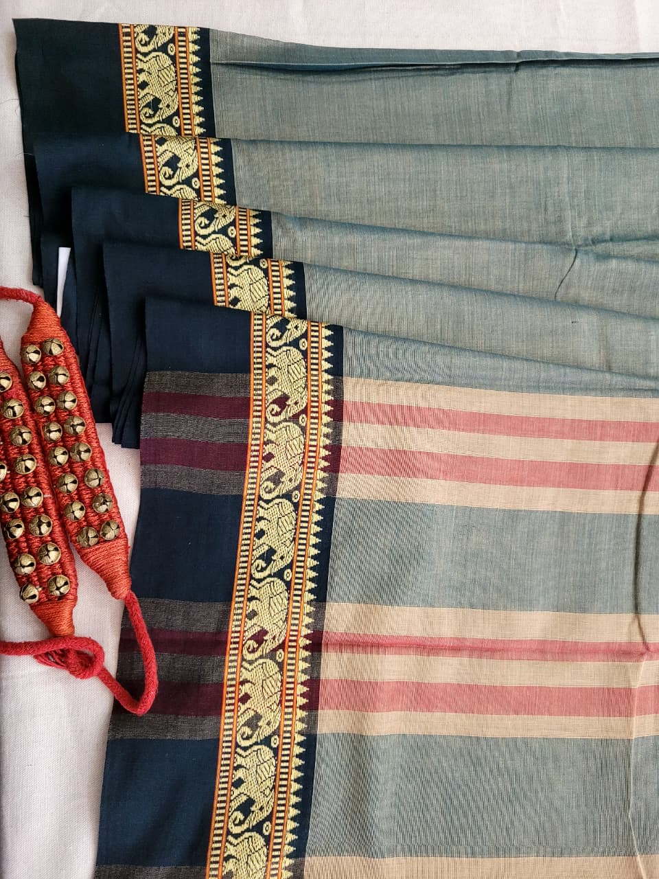 Grey Narayanpet Cotton Saree