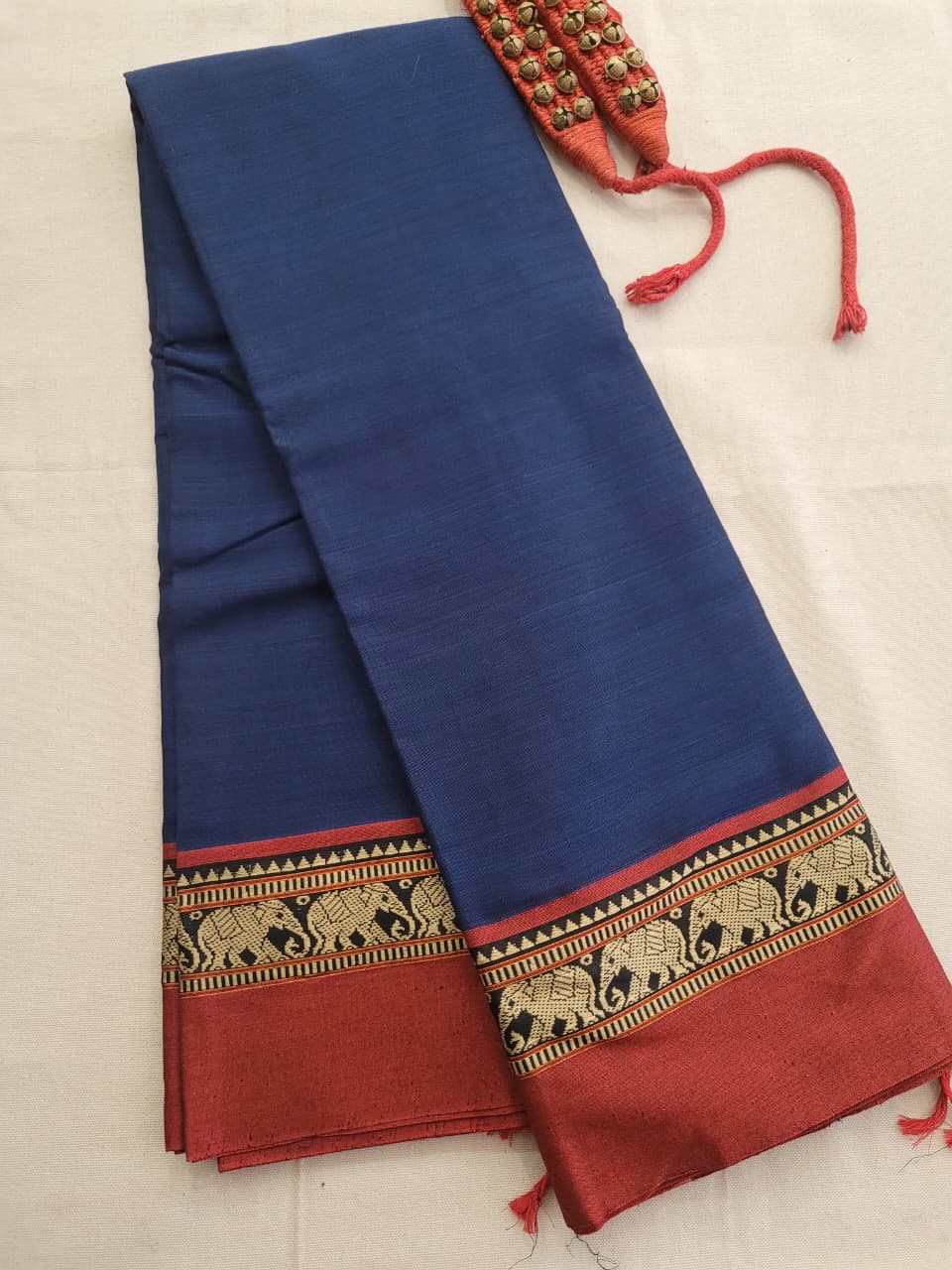Blue Narayanpet Cotton Saree