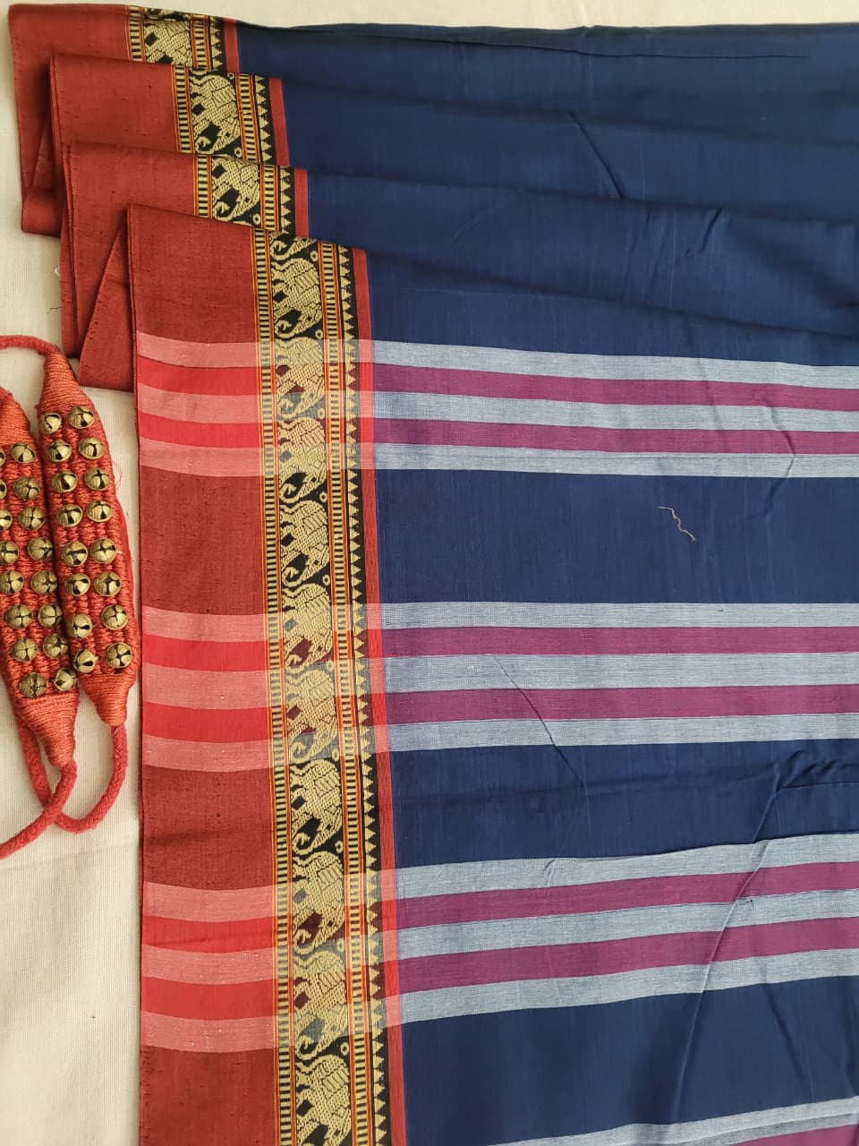 Blue Narayanpet Cotton Saree
