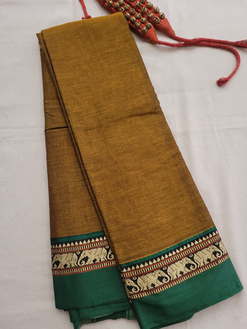 Yellow Narayanpet Cotton Saree