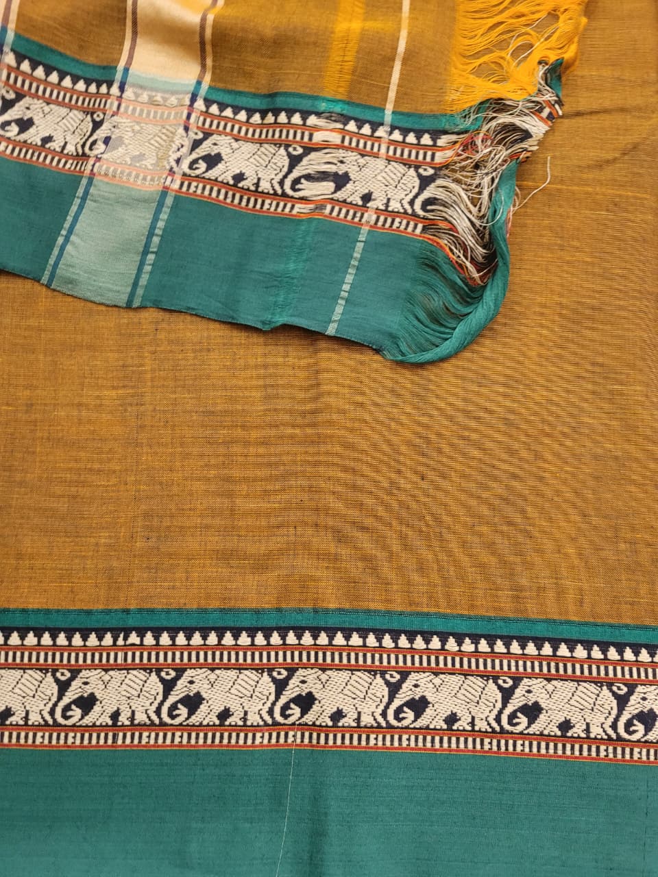 Yellow Narayanpet Cotton Saree