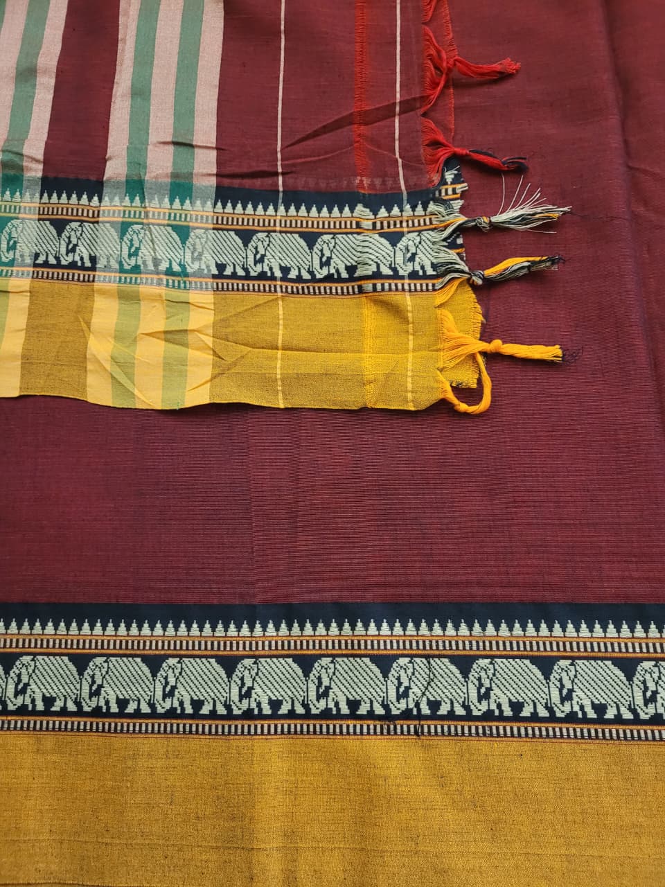 Red Narayanpet Cotton Saree