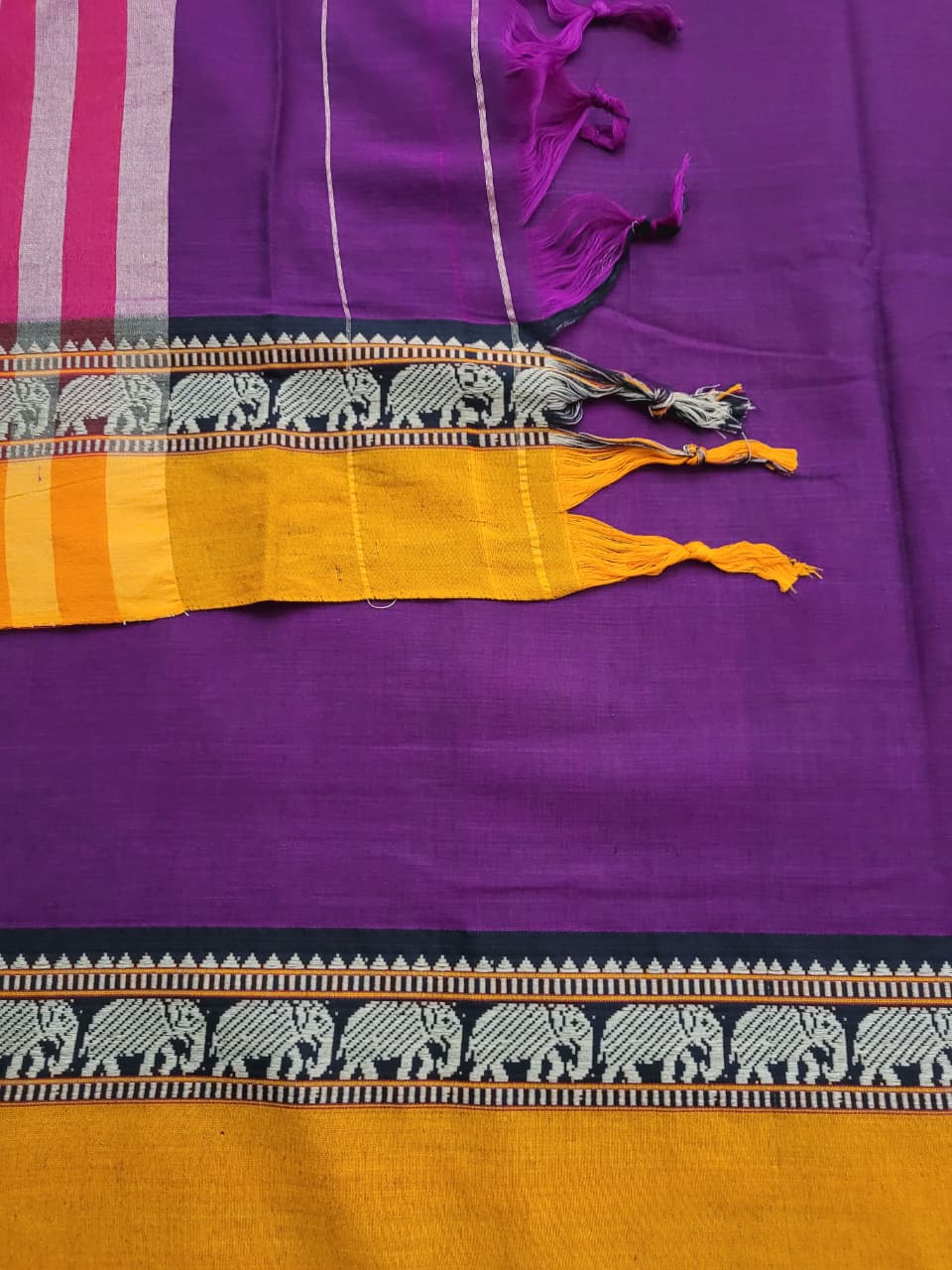 Purple Narayanpet Cotton Saree