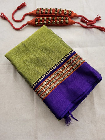 Green Narayanpet2 cotton saree