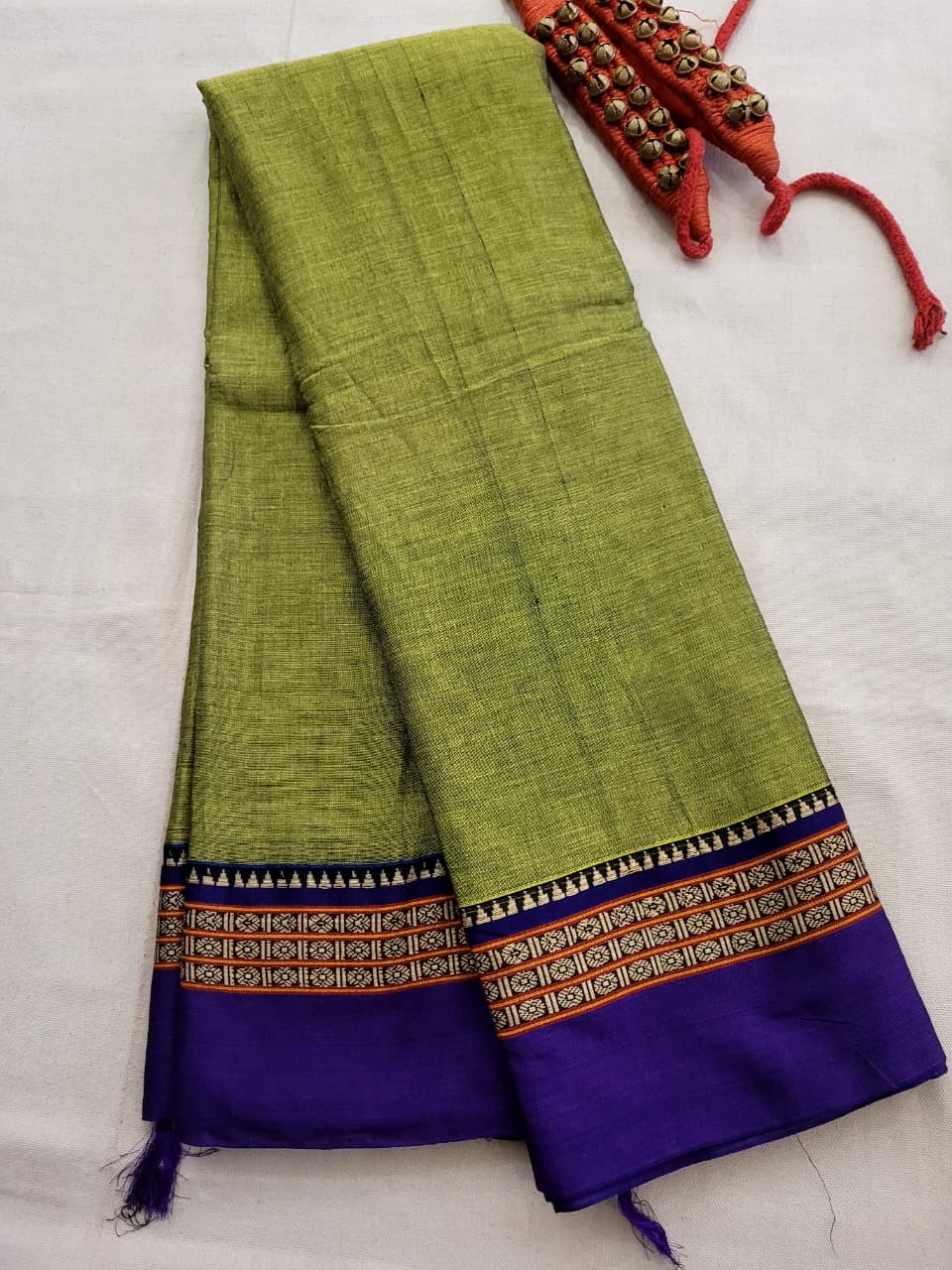 Green Narayanpet2 cotton saree