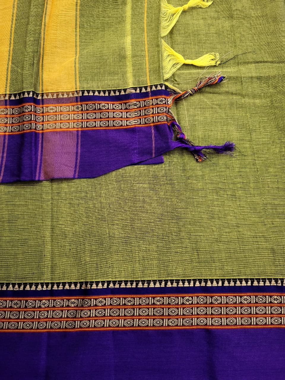 Green Narayanpet2 cotton saree