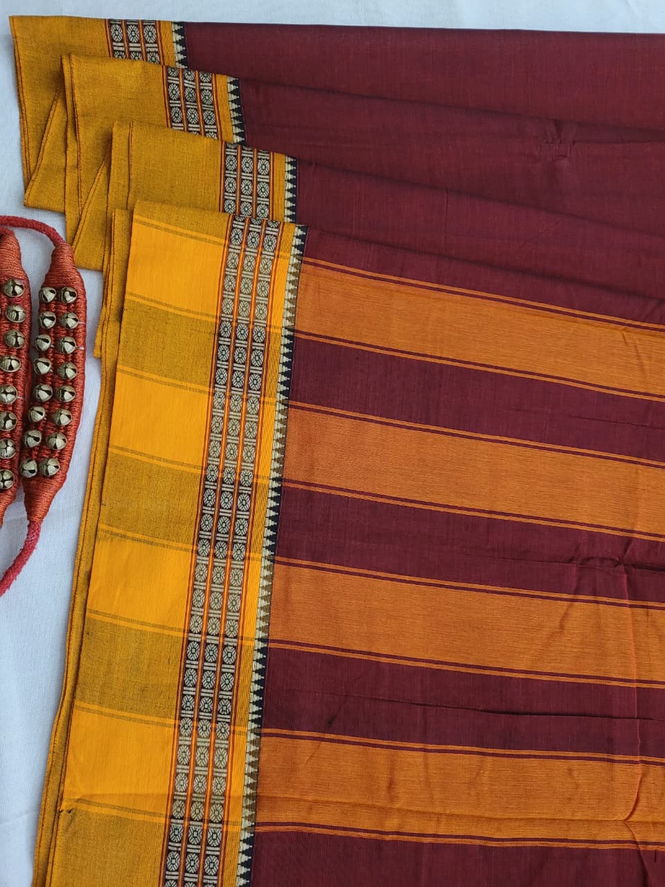 Maroon Narayanpet2 cotton saree
