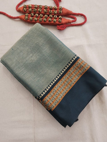 Grey2 Narayanpet2 cotton saree