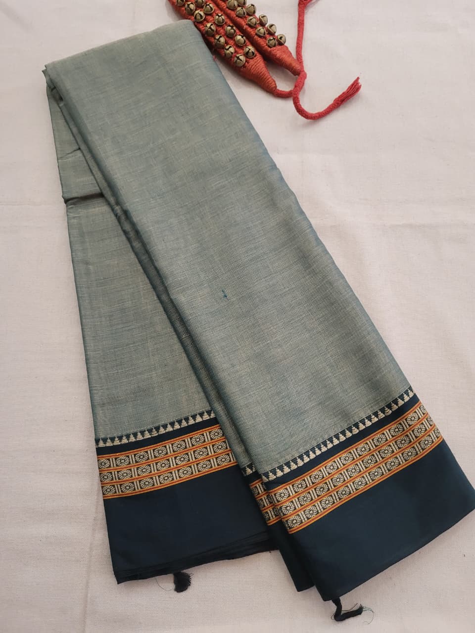 Grey2 Narayanpet2 cotton saree