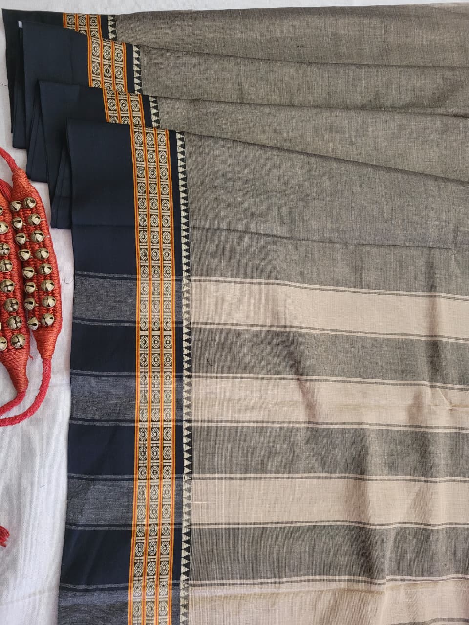 Grey Narayanpet2 cotton saree