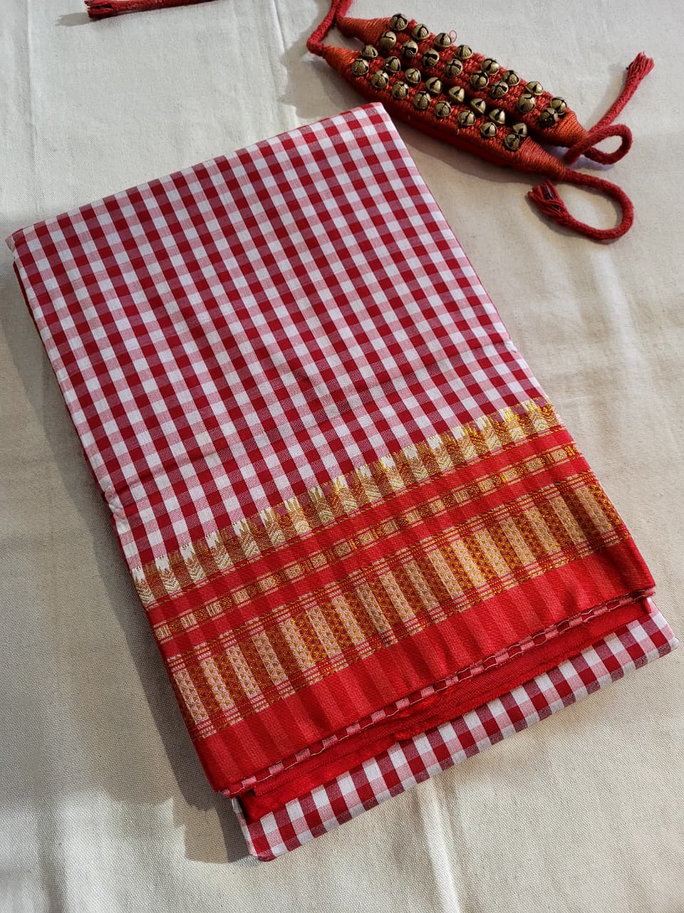 Red Celebrity Cotton Ilkal Saree