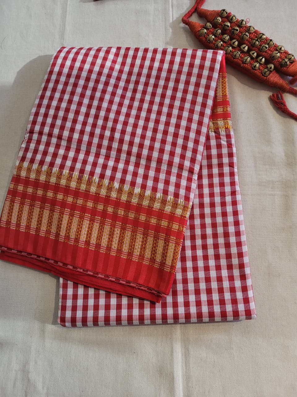 Red Celebrity Cotton Ilkal Saree