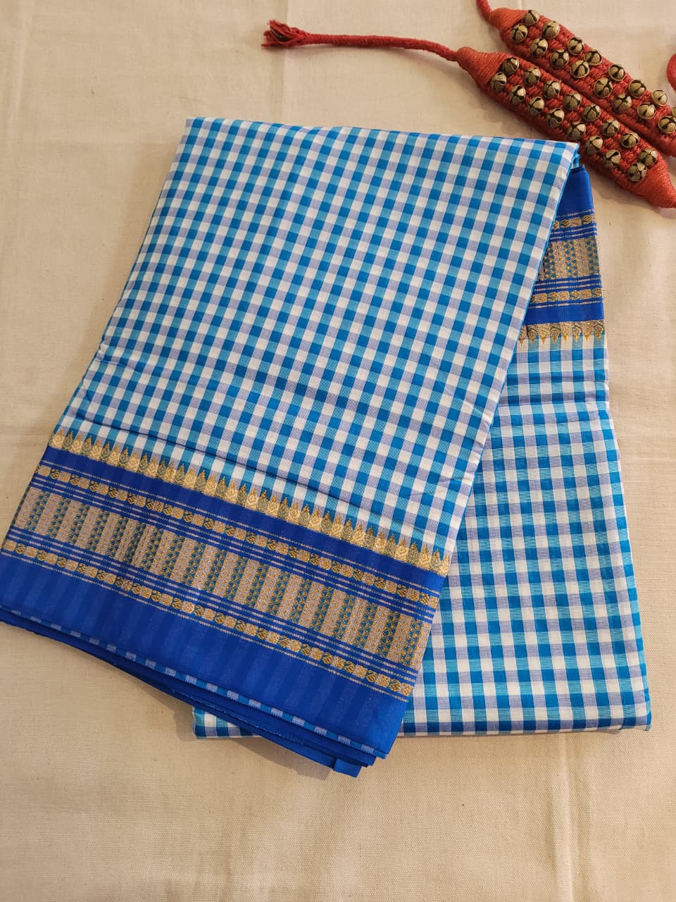 Blue Celebrity Cotton Ilkal Saree